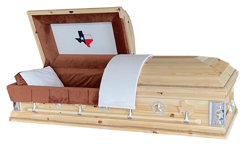 God bless Texas casket