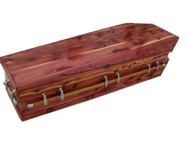 Red cedar casket