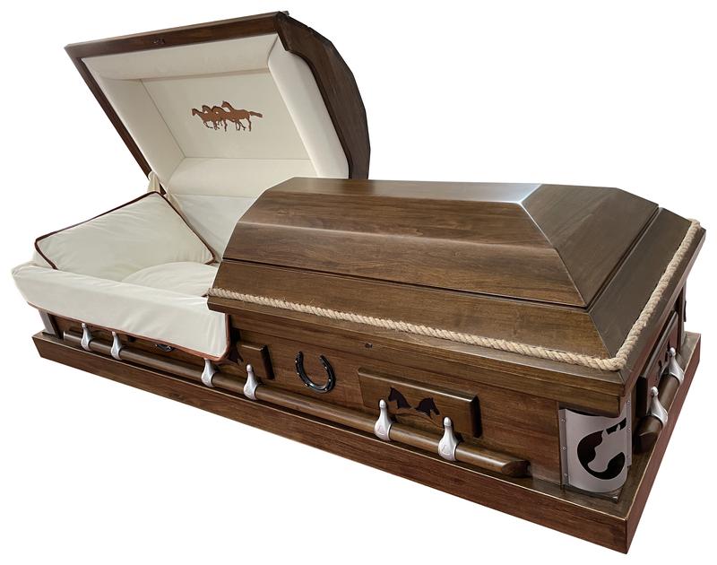 Horse rustic casket