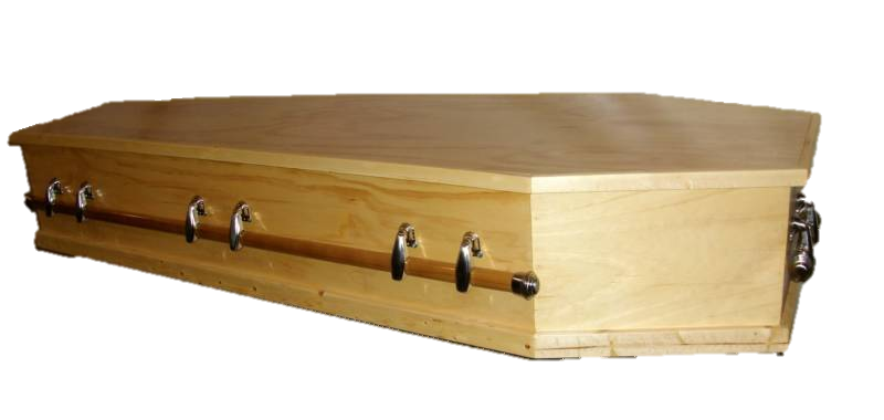 Pine box casket $500